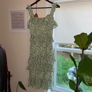 Alexia Admor Liv Floral Ruffle Midi Dress